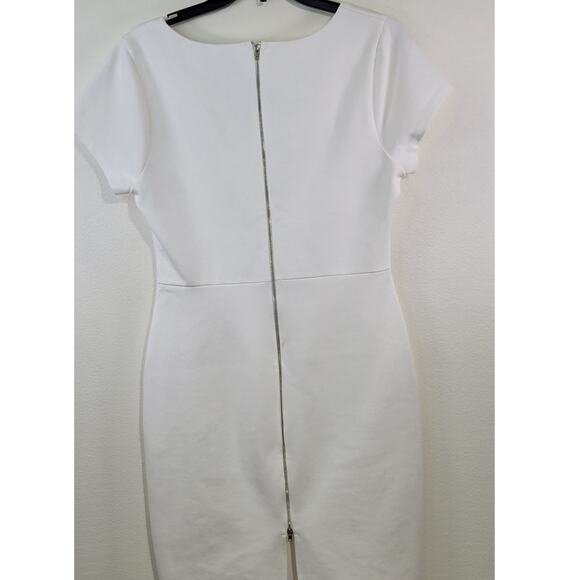 Lulus Dress Womens Large White Exposed Zipper Back Sexy Classic Bodycon Dress - Picture 5 of 7